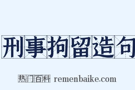 刑事拘留造句是什么意思的图片